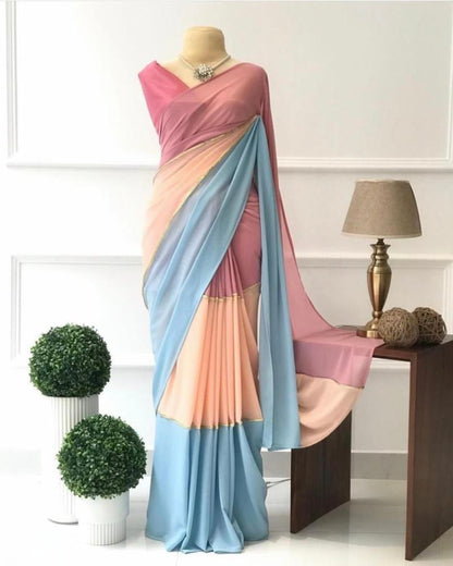 Women,s original smooth Gorgette with digital print