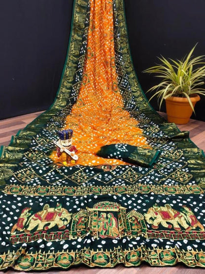 Heavy Bandhej Sarees