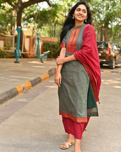 pure KANCHI COTTON suit set