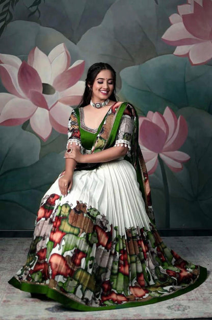 Printed Banglori Silk gown