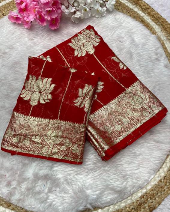 Viscose Saree
special Red colour New Trending Design*