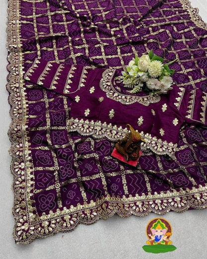 Golden Foil bandhani print