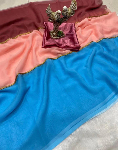 Women,s original smooth Gorgette with digital print