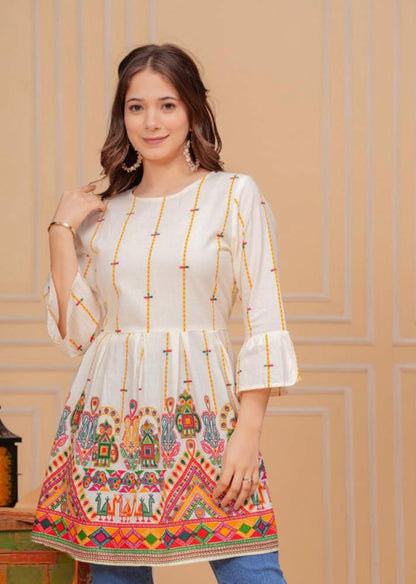 Pure Printed Cotton Top For Women*