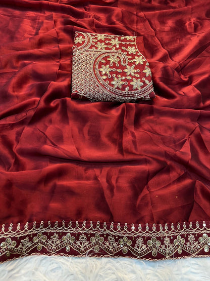 celebrity sequence saree