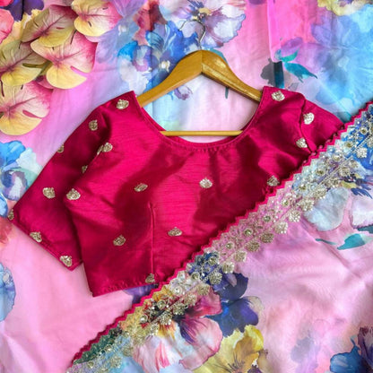 Soft organza saree