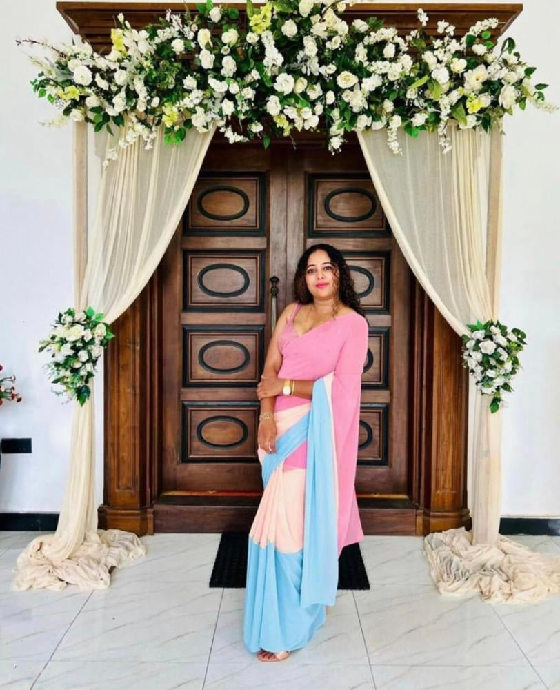 Women,s original smooth Gorgette with digital print