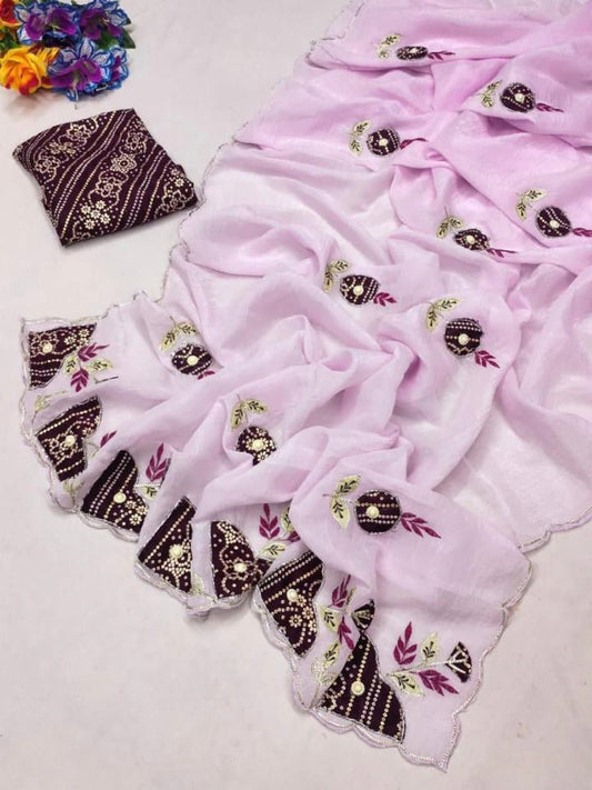 Women,s Most Trending patch work Saree