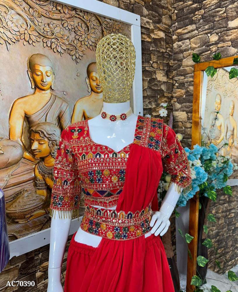 Saree+dupatta+blouse fancy work trending saree