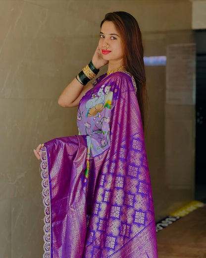 Pure dola silk saree