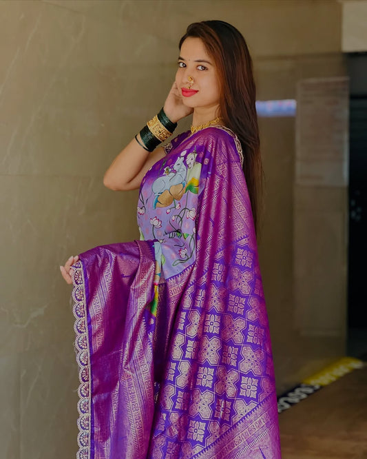 Pure dola silk saree