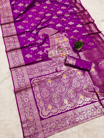 Pure silk Pethani saree with zari weawing