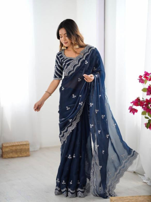 Jimmy Choo saree Embroidery Work