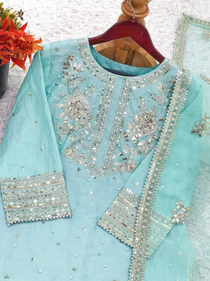Pure Tissue Silk dupatta suit set