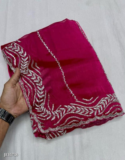 Women,s Pure organza saree original hand work