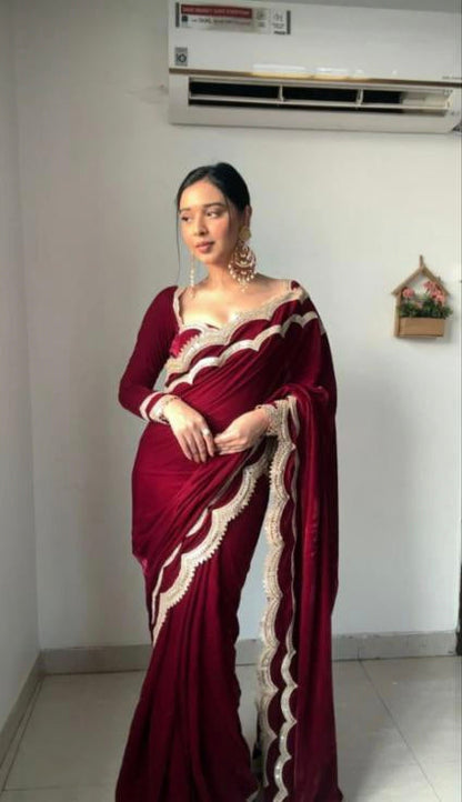 Premium 9000 Velvet saree