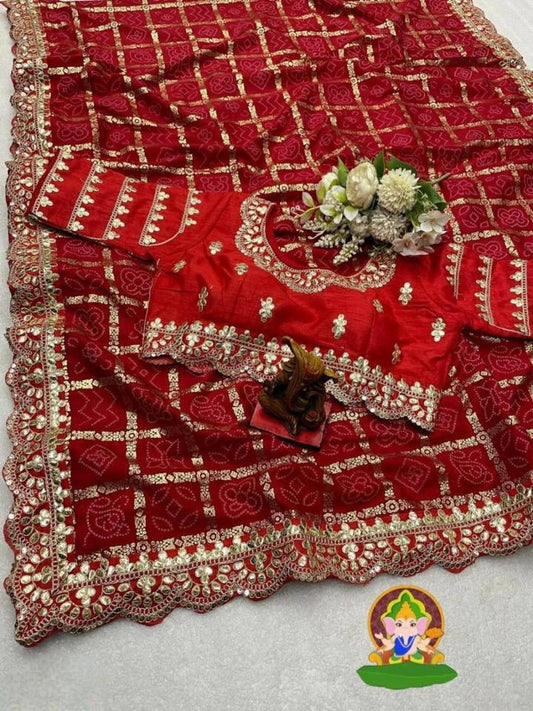 Golden Foil bandhani print