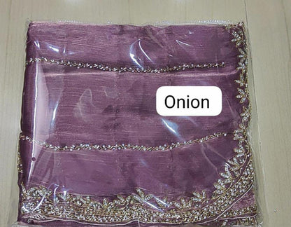 Zimmy Choo Saree pure Handwork ston work saree