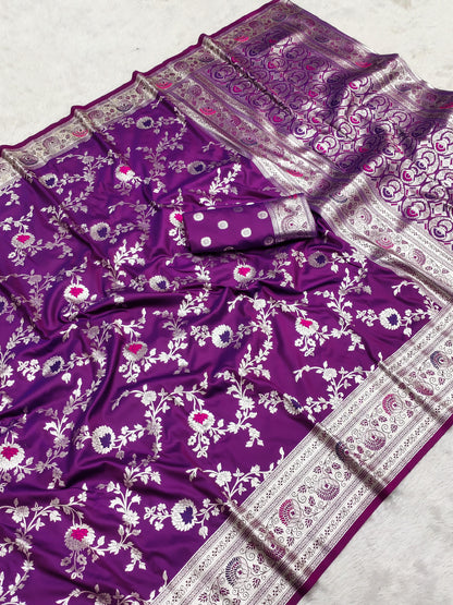 pure banarasi katan silk saree