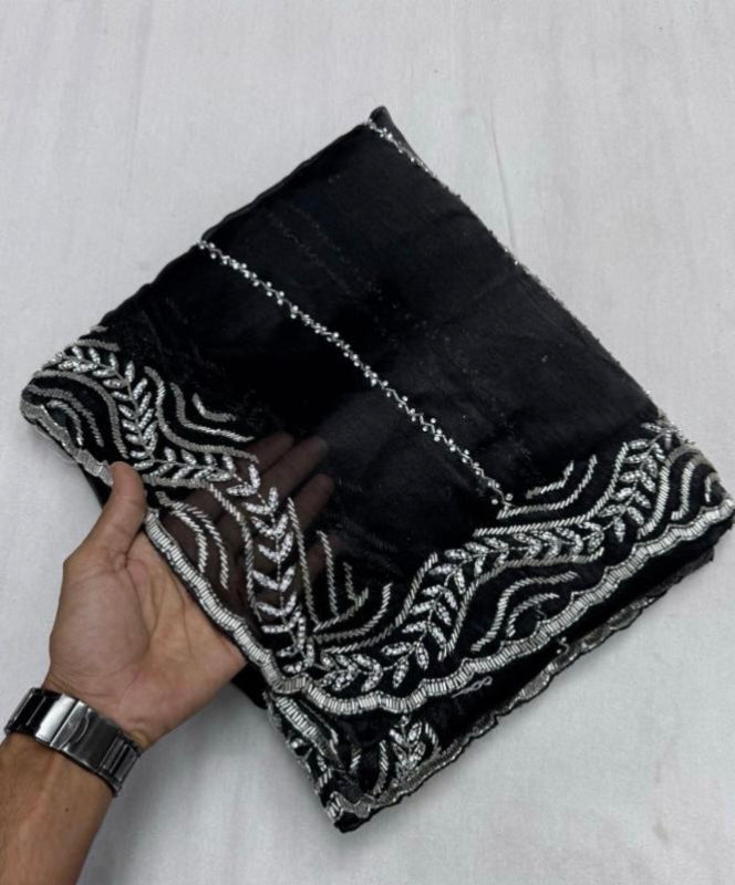 Women,s Pure organza saree original hand work