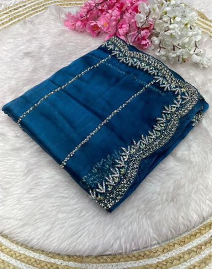 Zimmy Choo Saree pure Handwork ston work saree