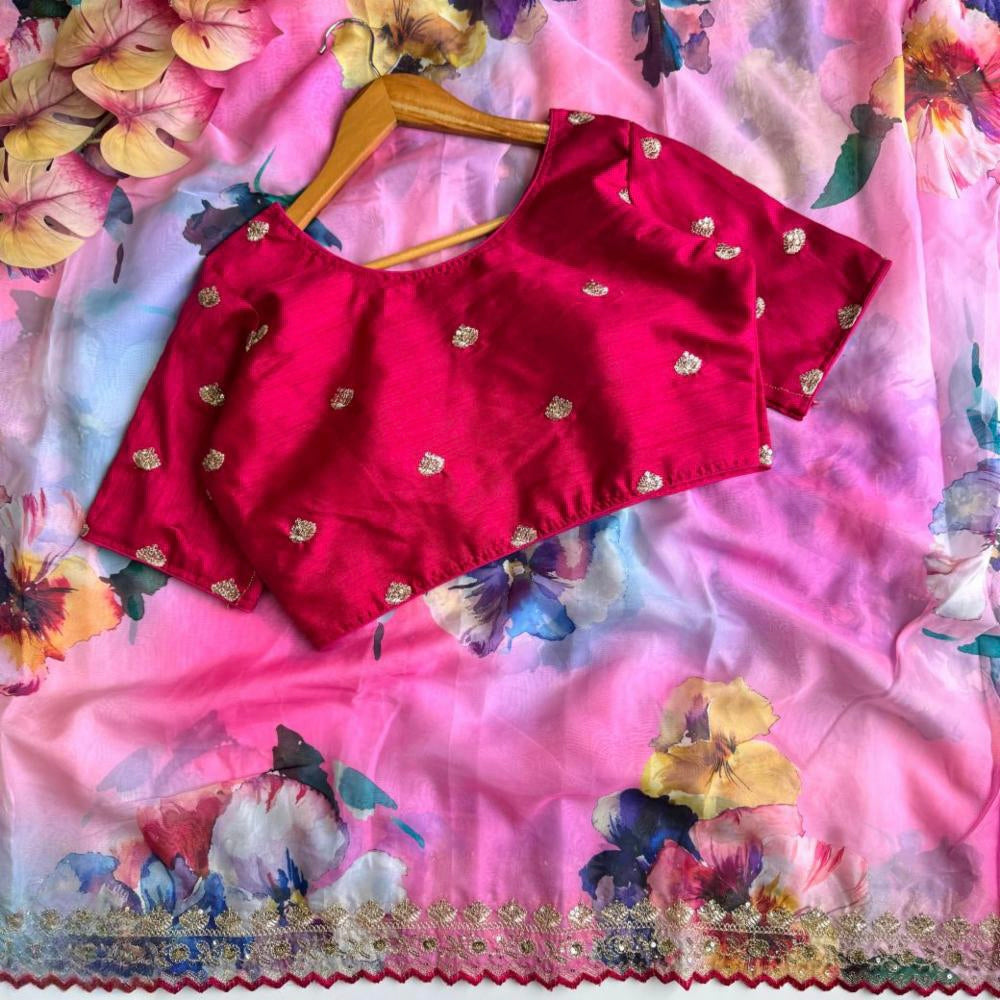 Soft organza saree