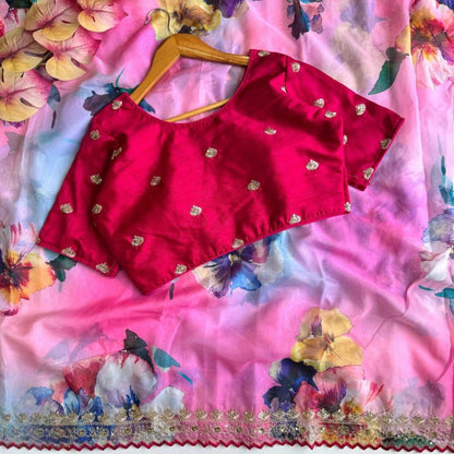 Soft organza saree