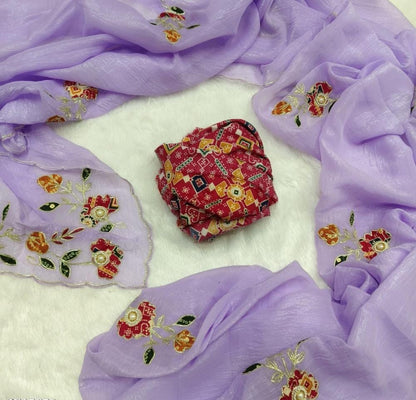 Women,s fandy chiffon  fancy saree