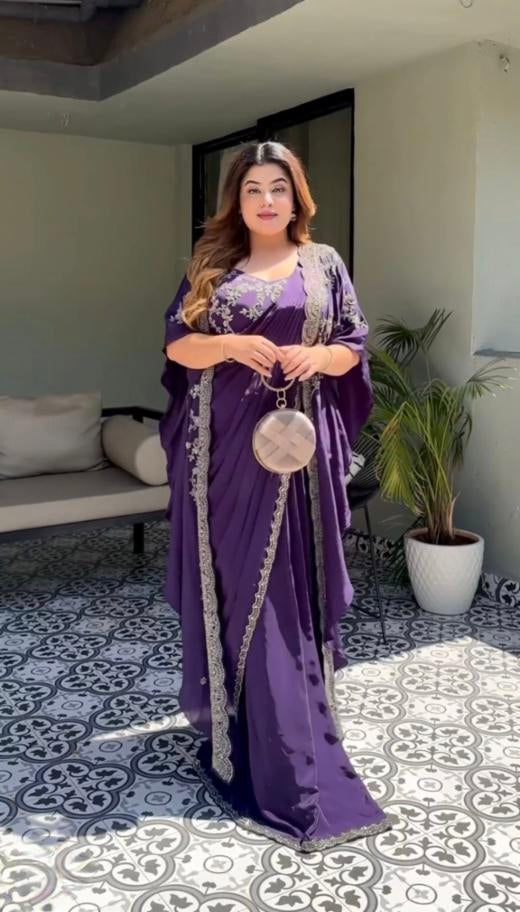 Ready To Wear Saree With Shrug
