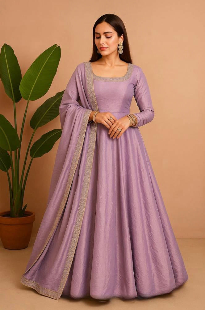 Fendi silk gown with dupatta