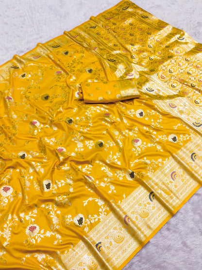 pure banarasi katan silk saree