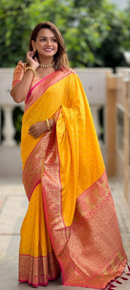 Pure silk Pethani saree with zari weawing