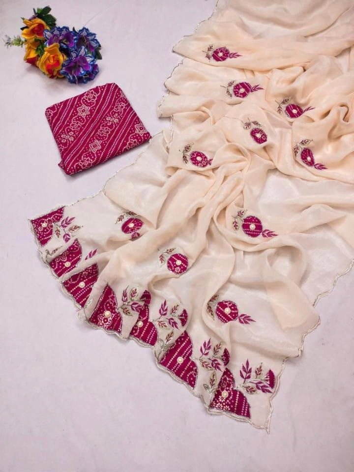 Women,s Most Trending patch work Saree