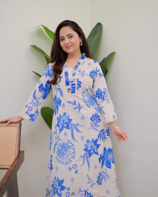 Cotton floral prints suits