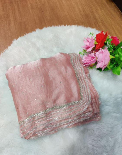 Pure Handwork Burberry Silk Saree