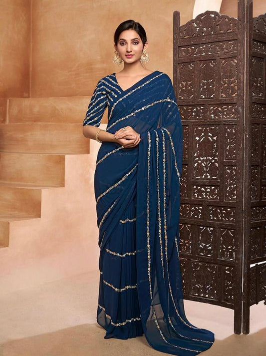 Viscose Georgette Fabric And Readymade Blouse*