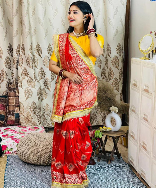 Meena Viscose Broom saree