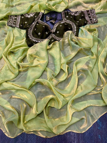 Spice Silk saree with blouse stitch