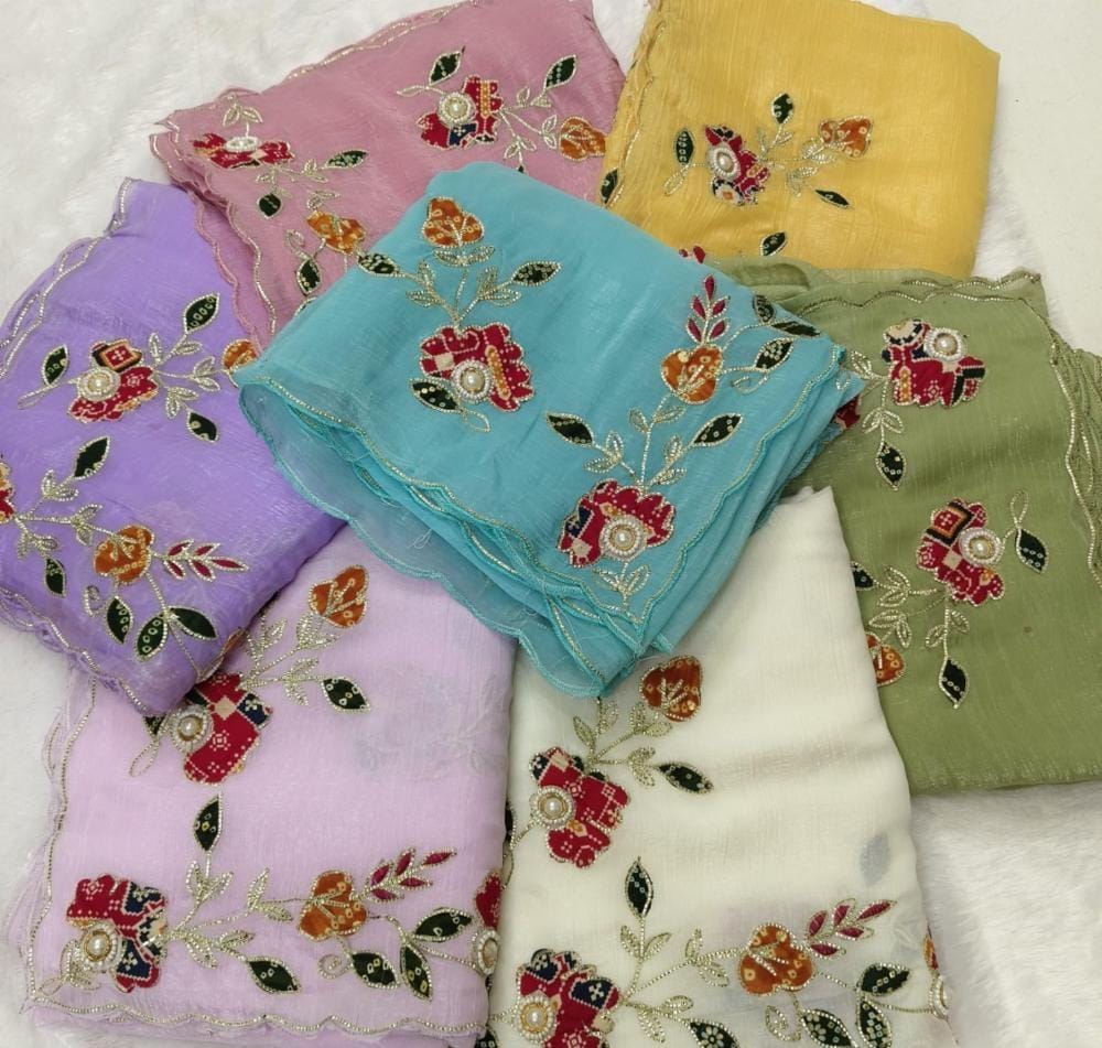 Women,s fandy chiffon  fancy saree