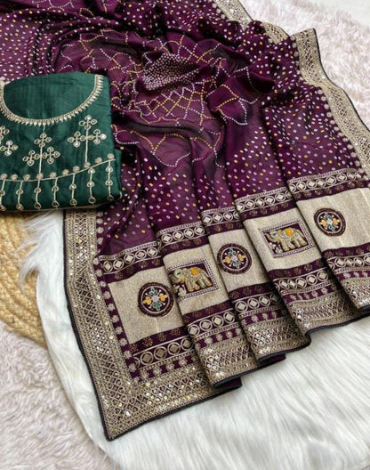 Hand work saree