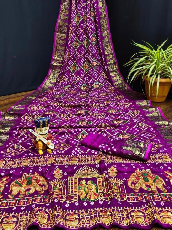 Heavy Bandhej Sarees