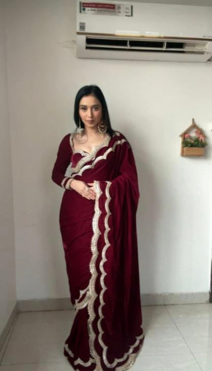 Premium 9000 Velvet saree