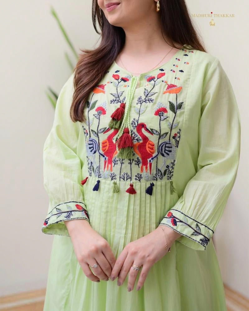 Premium cotton fancy work suit set