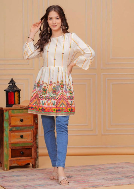 Pure Printed Cotton Top For Women*