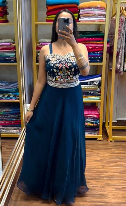 Chinon Fabric Lehenga Jacket