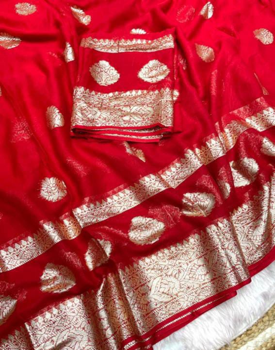 Viscose Saree
special Red colour New Trending Design*