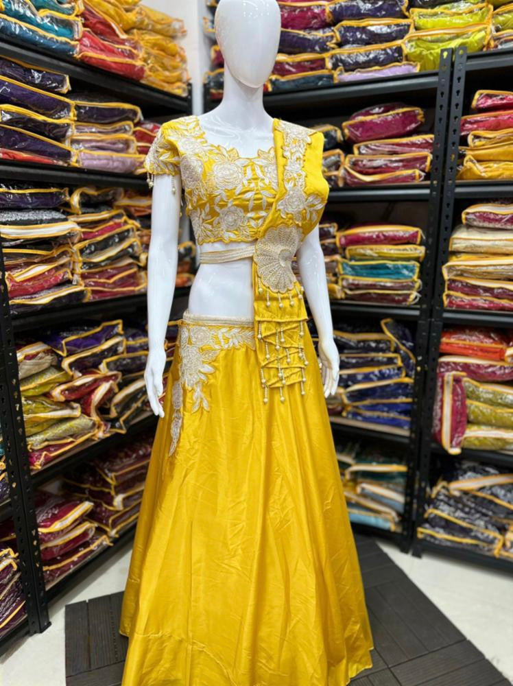 Royal Satin lehenga dupatta