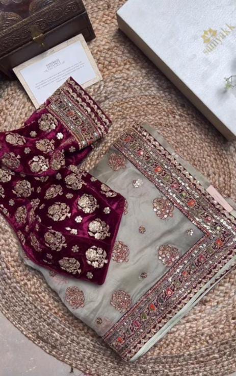 SOFT TISSU ORGANZA SILK saree