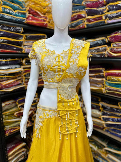 Royal Satin lehenga dupatta