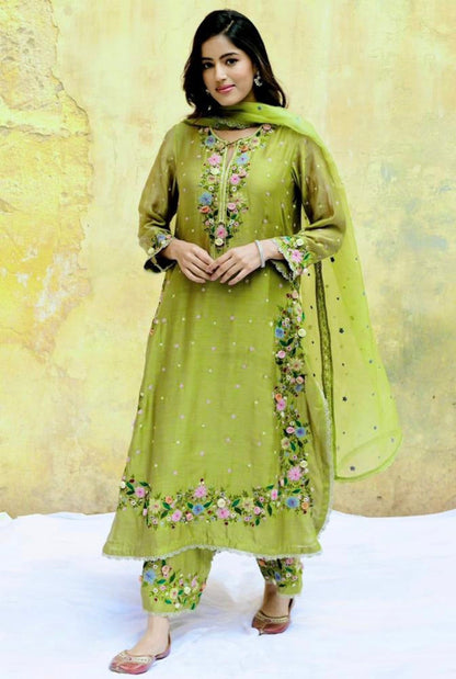 Georgette kurti set with dupatta suit set